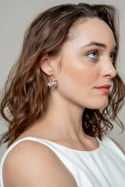 Art Déco-Braut Ohrstecker in Fächer-Optik><noscript><img width=