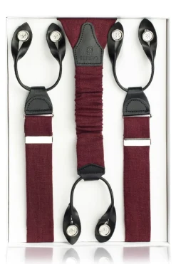 Bordeauxrote Herren-Hosenträger>Fafigo Sale