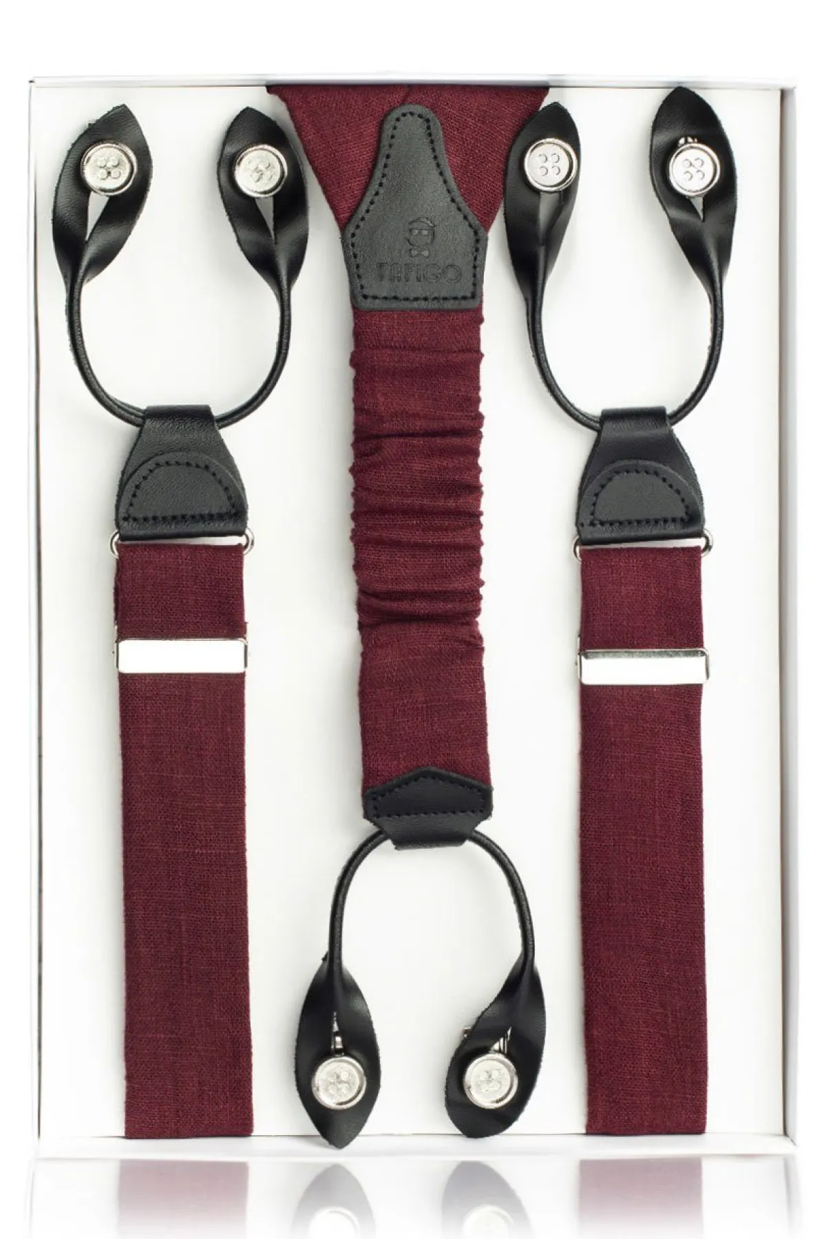Bordeauxrote Herren-Hosenträger>Fafigo Sale