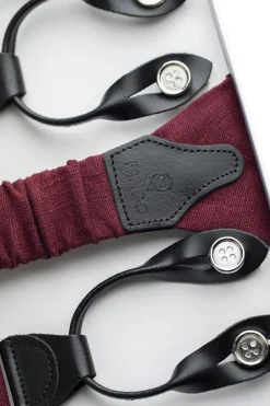 Bordeauxrote Herren-Hosenträger>Fafigo Sale