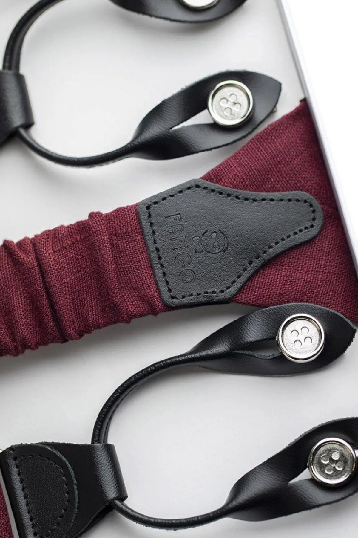 Bordeauxrote Herren-Hosenträger>Fafigo Sale