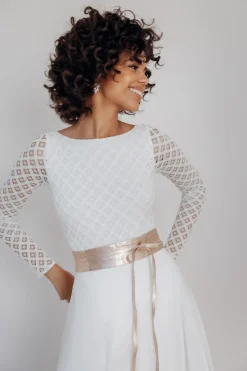 Braut Body mit Spitze, rückenfrei – Lou>noni