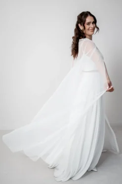 Braut Cape mit langer Schleppe – Oriana>noni New