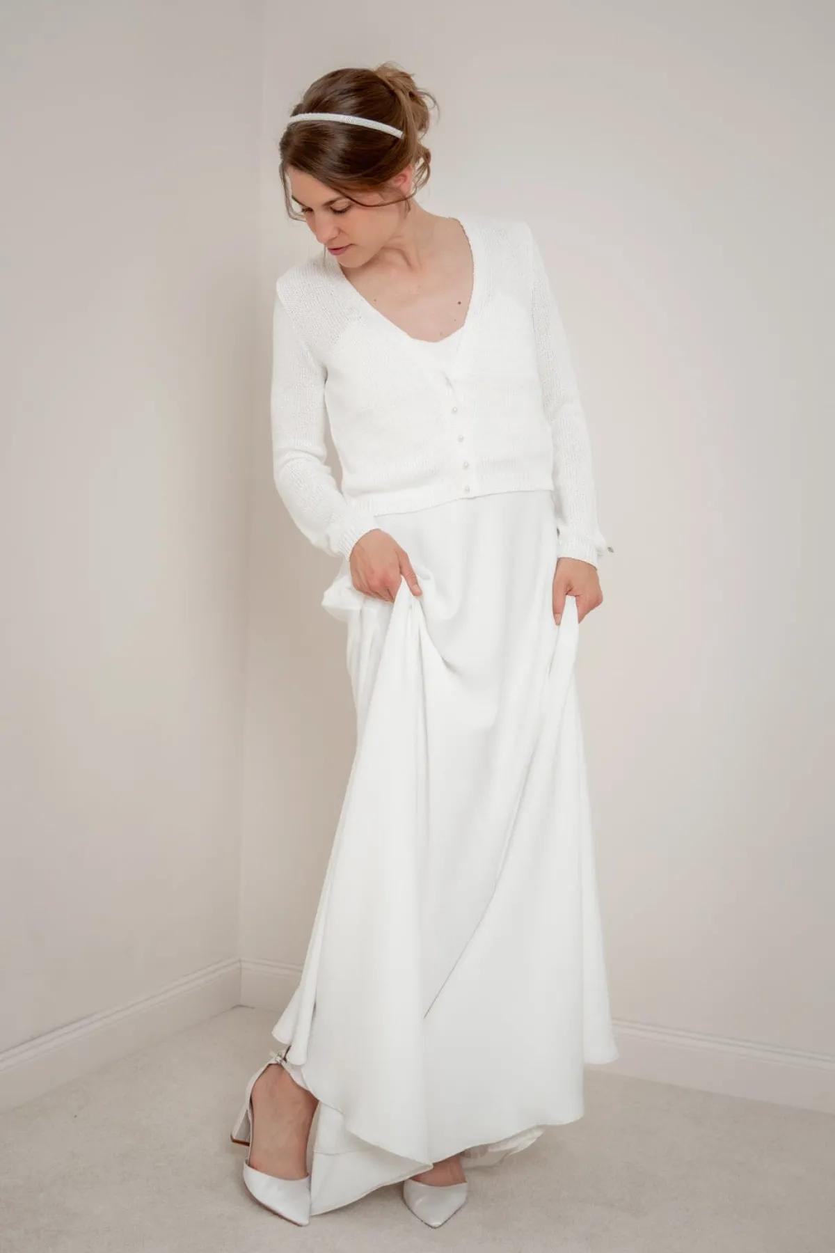 Braut Cardigan mit Perlenknöpfen>forever & eva Hot