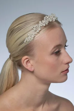 Braut Diadem mit Perlen in Ivory>Poirier Best