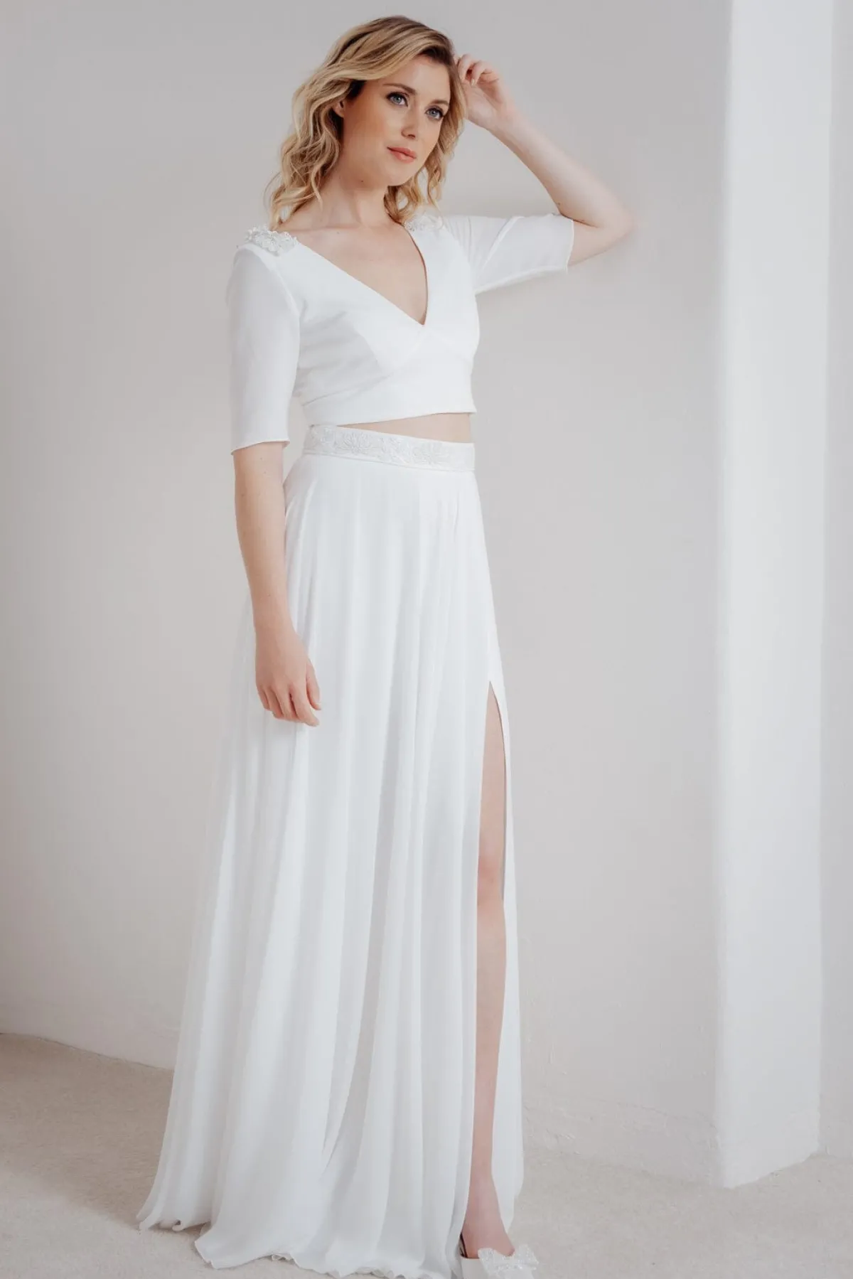 Braut Epauletten mit Pailletten und kleinen Perlen>Esperanza Sale