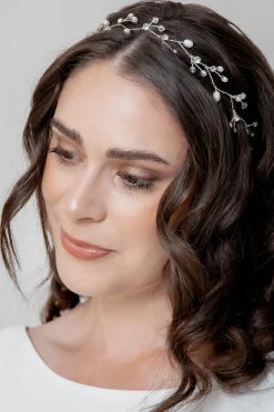 Braut Haarband mit Schmucksteinen und Perlen>Weise Hot