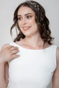 Braut Haarband mit Schmucksteinen und Perlen><noscript><img width=