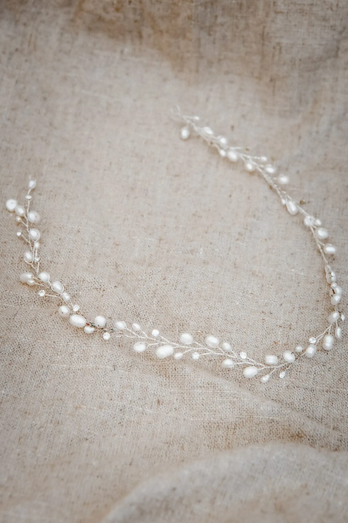 Braut Haarband mit Süßwasserperlen und Strass>Weise Best