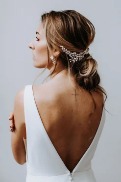 Braut Haarklammer, Haarschmuck mit Opalsteinen><noscript><img width=