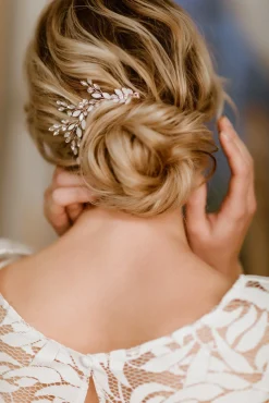 Braut Haarschmuck, Haarspange mit Strass und Kristall>La Chia