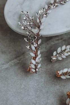 Braut Haarschmuck, Haarspange mit Strass und Kristall>La Chia