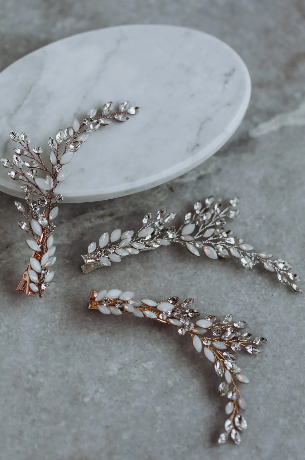 Braut Haarschmuck, Haarspange mit Strass und Kristall>La Chia