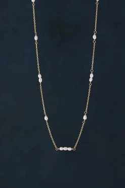 Braut Halskette mit kleinen Perlen – Celine><noscript><img width=