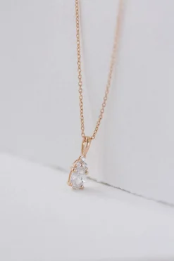 Braut Halskette mit ovalem Kristall-Anhänger – Dazzling Beauty><noscript><img width=