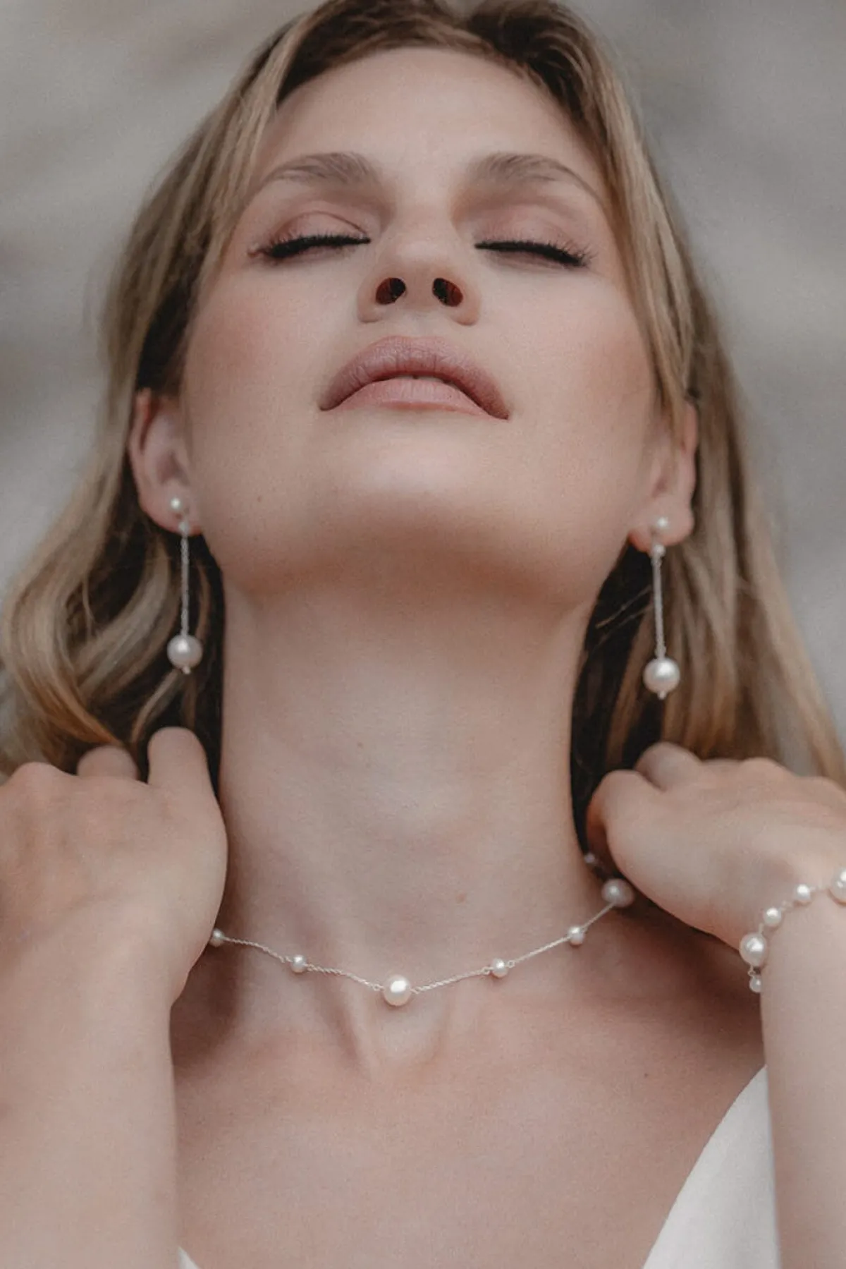 Braut Halskette mit Perlenanhängern – Out Of The Shell>Juvelan New