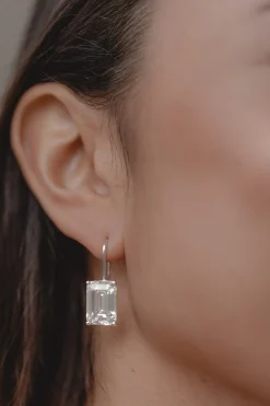 Braut Ohrringe mit großen Kristallen – Icon><noscript><img width=