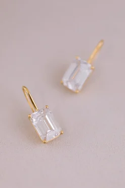 Braut Ohrringe mit großen Kristallen – Icon><noscript><img width=