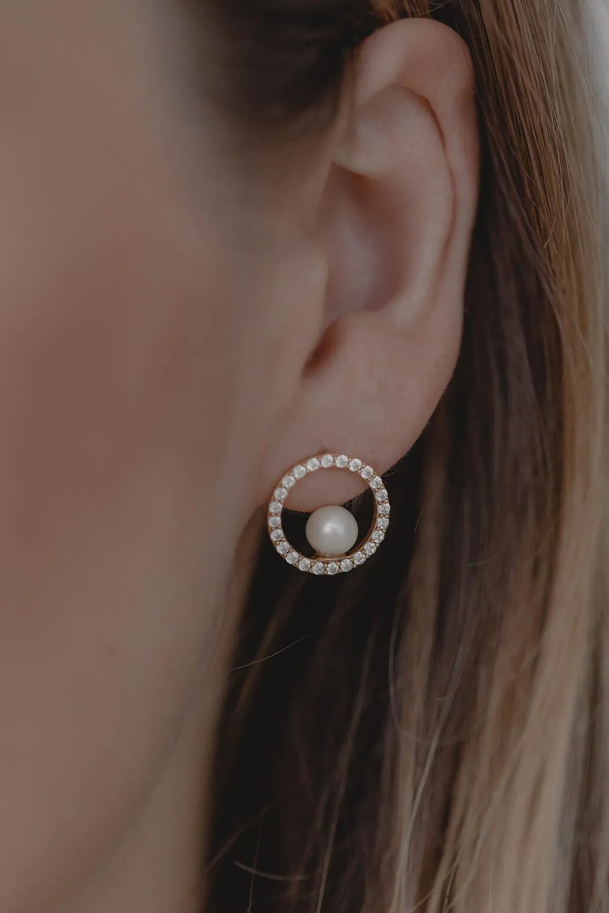 Braut Ohrringe mit Perlen und Kristallen – Danielle>Juvelan Discount