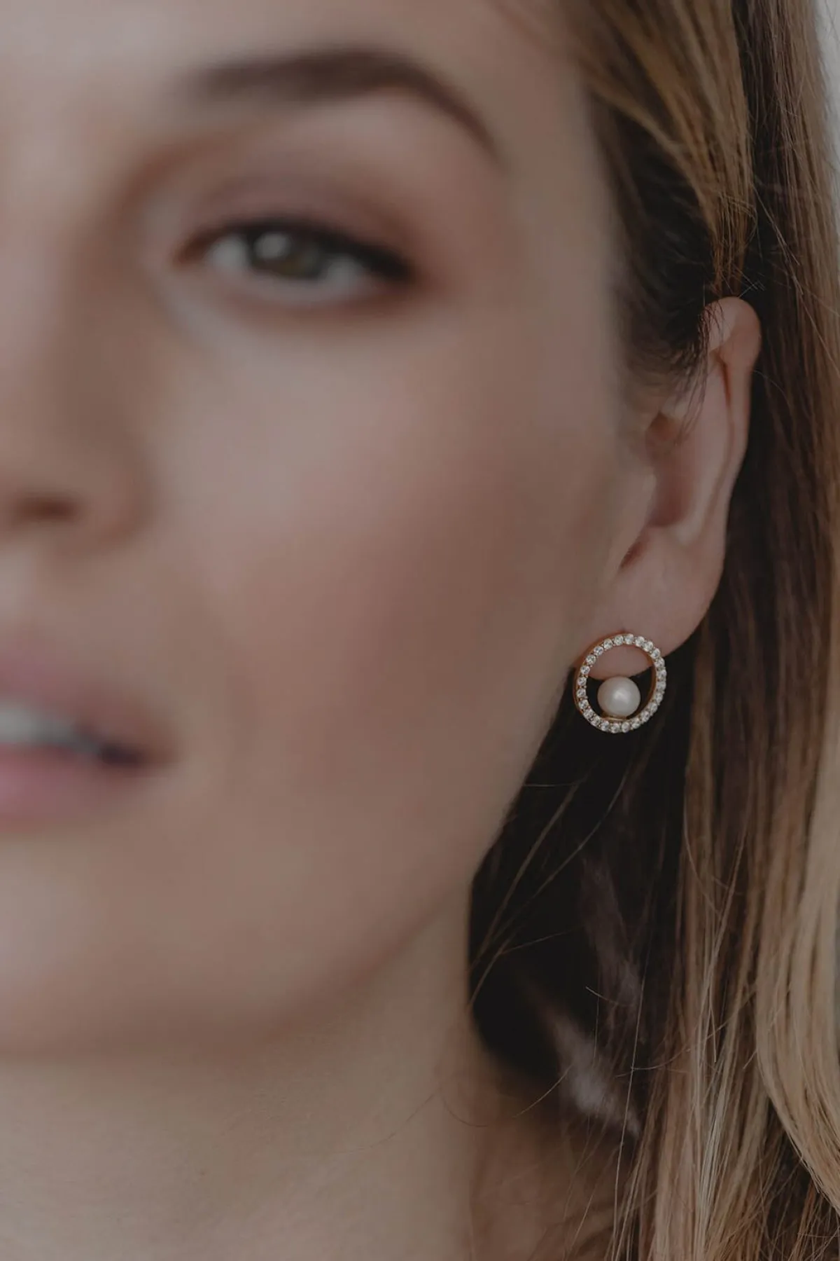 Braut Ohrringe mit Perlen und Kristallen – Danielle>Juvelan Discount