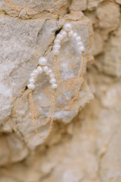 Braut Ohrringe mit Perlen und Kettengliedern – Waverider><noscript><img width=