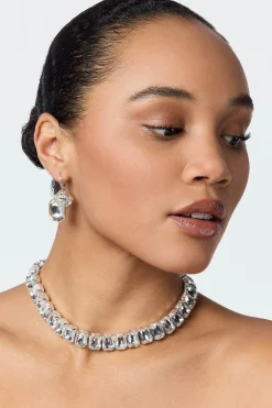 Braut Ohrringe mit Strass-Anhängern><noscript><img width=