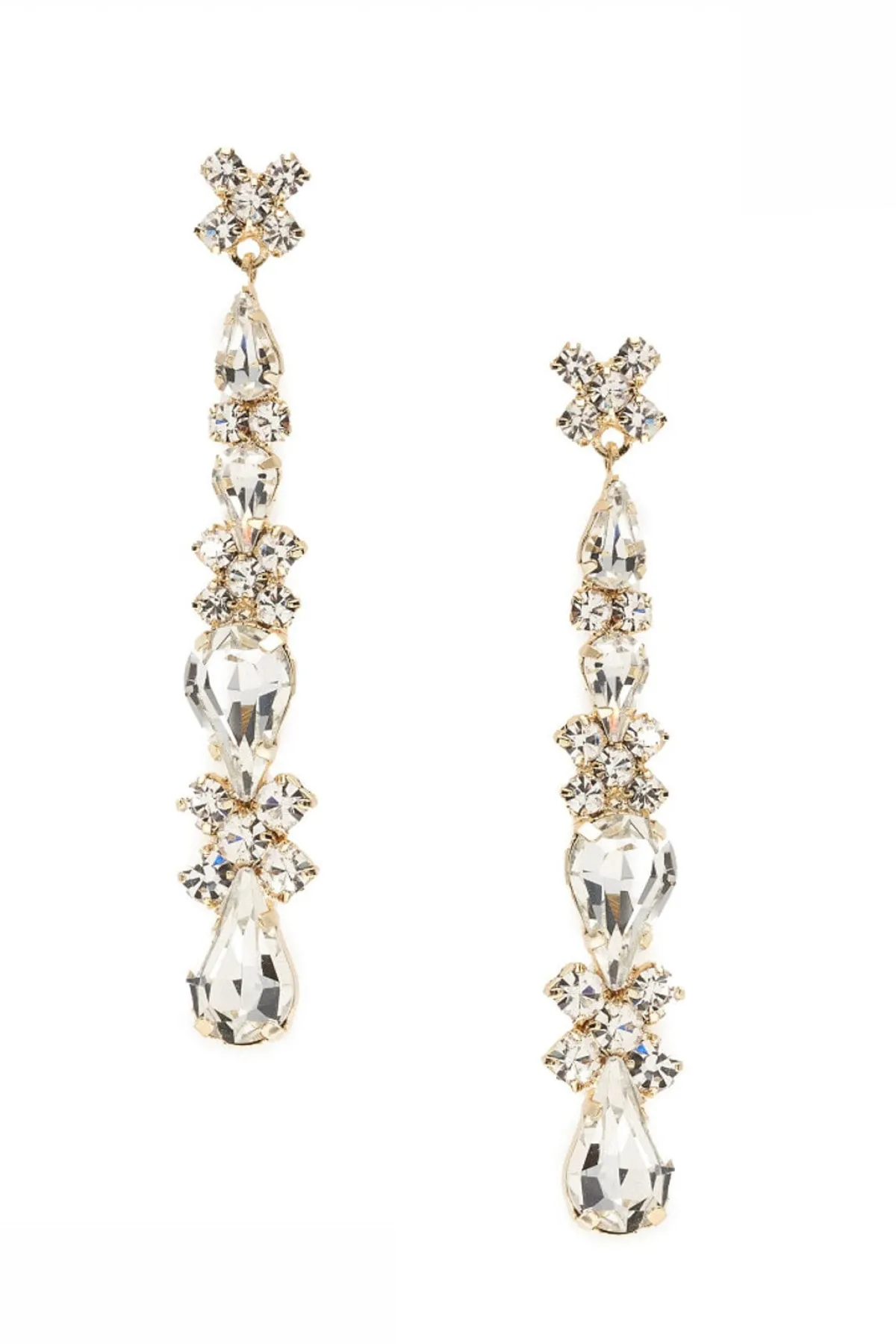 Braut Ohrstecker mit Strass-Anhängern>Poirier Outlet