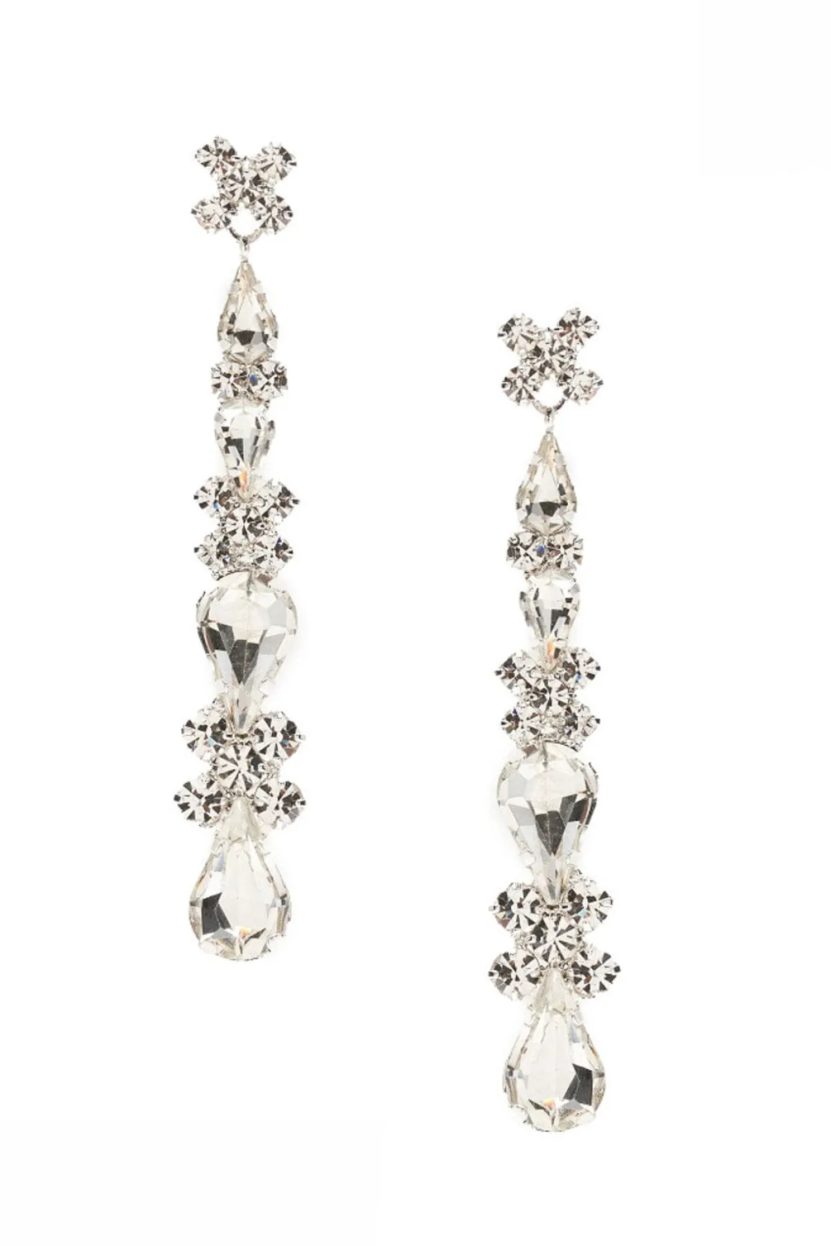 Braut Ohrstecker mit Strass-Anhängern>Poirier Outlet