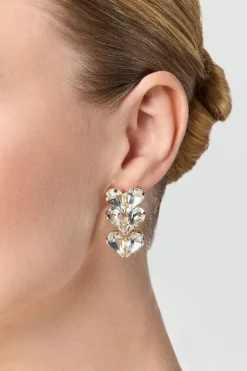 Braut Ohrstecker mit Strass-Herzchen>Poirier Online