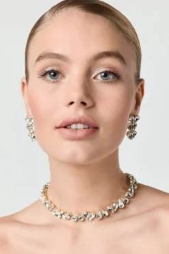 Braut Ohrstecker mit Strass-Herzchen><noscript><img width=