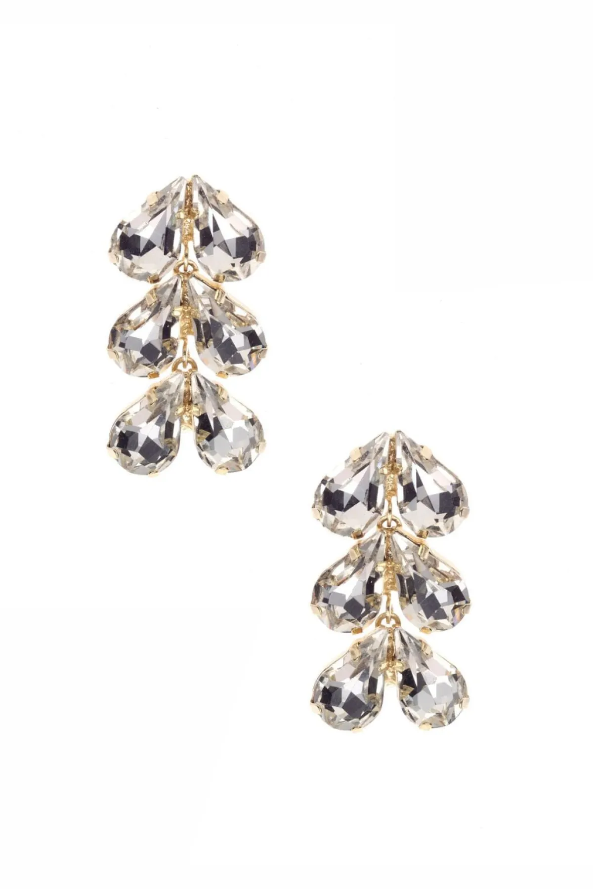 Braut Ohrstecker mit Strass-Herzchen>Poirier Online