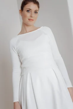 Braut Pullover aus Feinstrick mit V-Ausschnitt><noscript><img width=