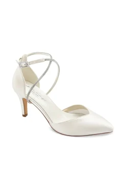Braut Pumps mit funkelndem Riemen – Marielle Ivory Satin | G.Westerleigh><noscript><img width=