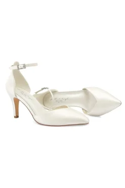 Braut Pumps mit funkelndem Riemen – Marielle Ivory Satin | G.Westerleigh><noscript><img width=
