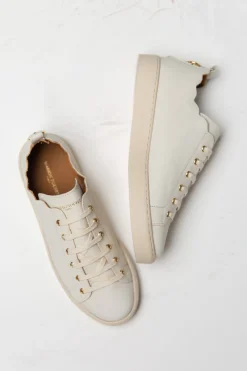 Braut Sneaker aus nachhaltigem Leder - Julie Beige>Maison Toufet