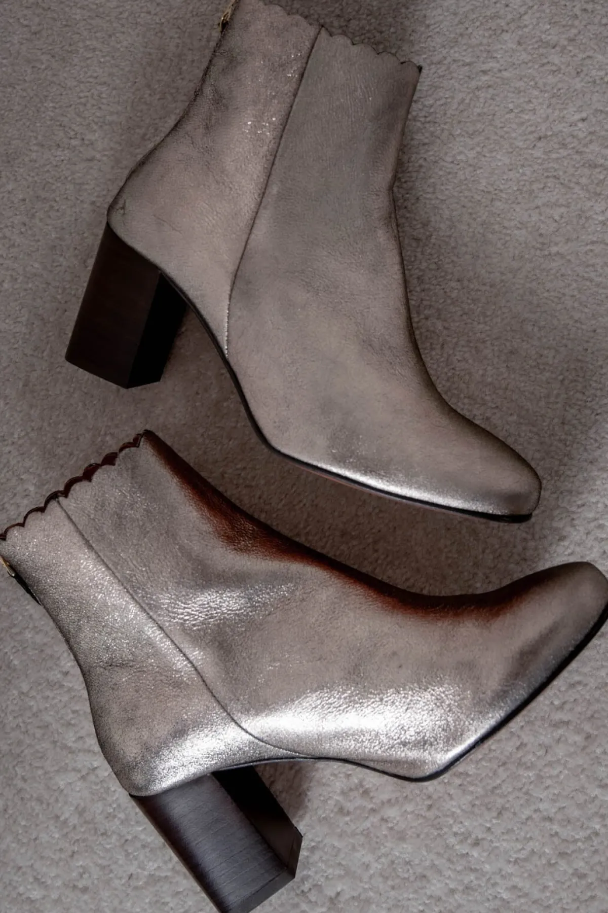 Braut Stiefelette aus Metallic-Leder - Giselle Gold>Maison Toufet Clearance