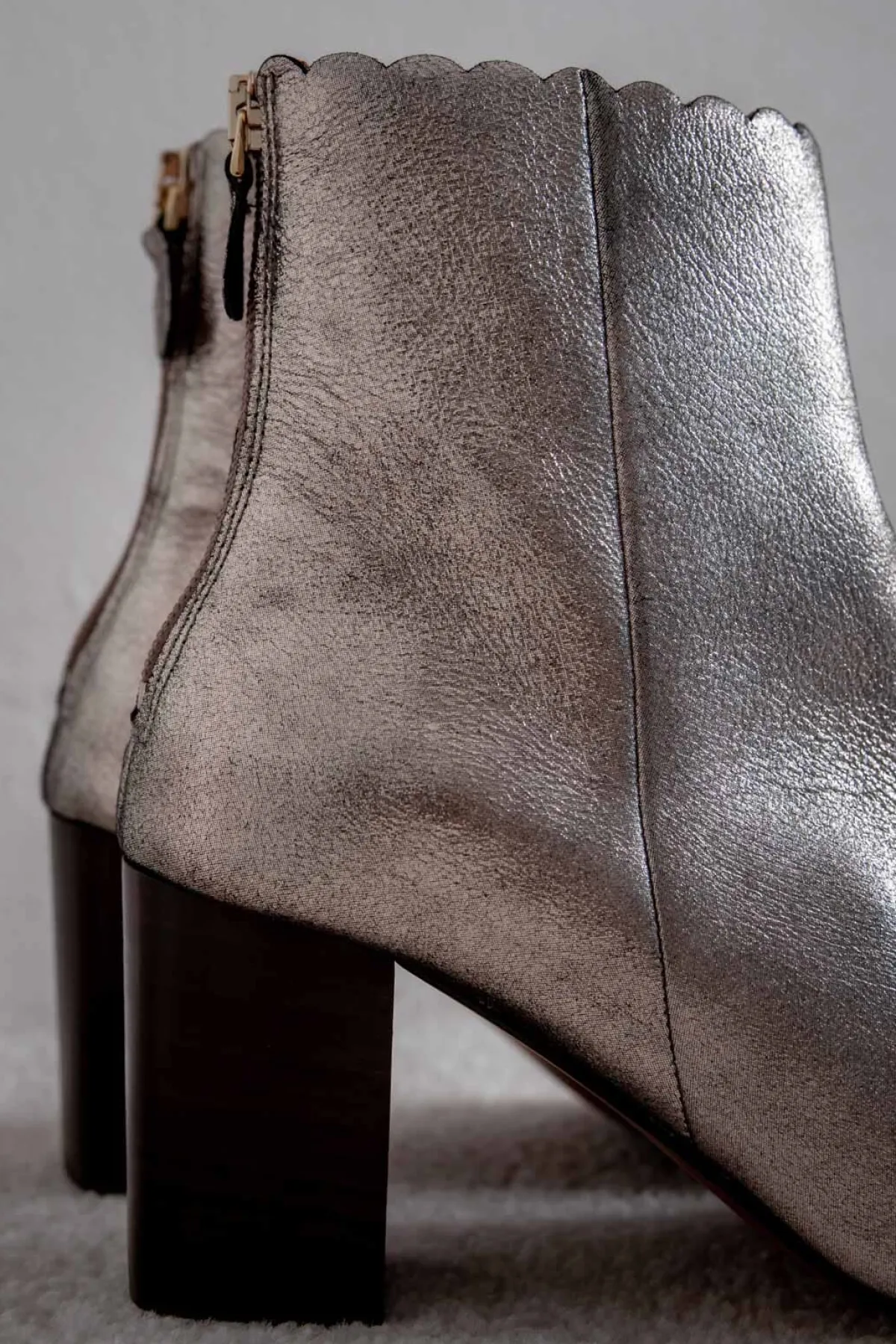 Braut Stiefelette aus Metallic-Leder - Giselle Gold>Maison Toufet Clearance