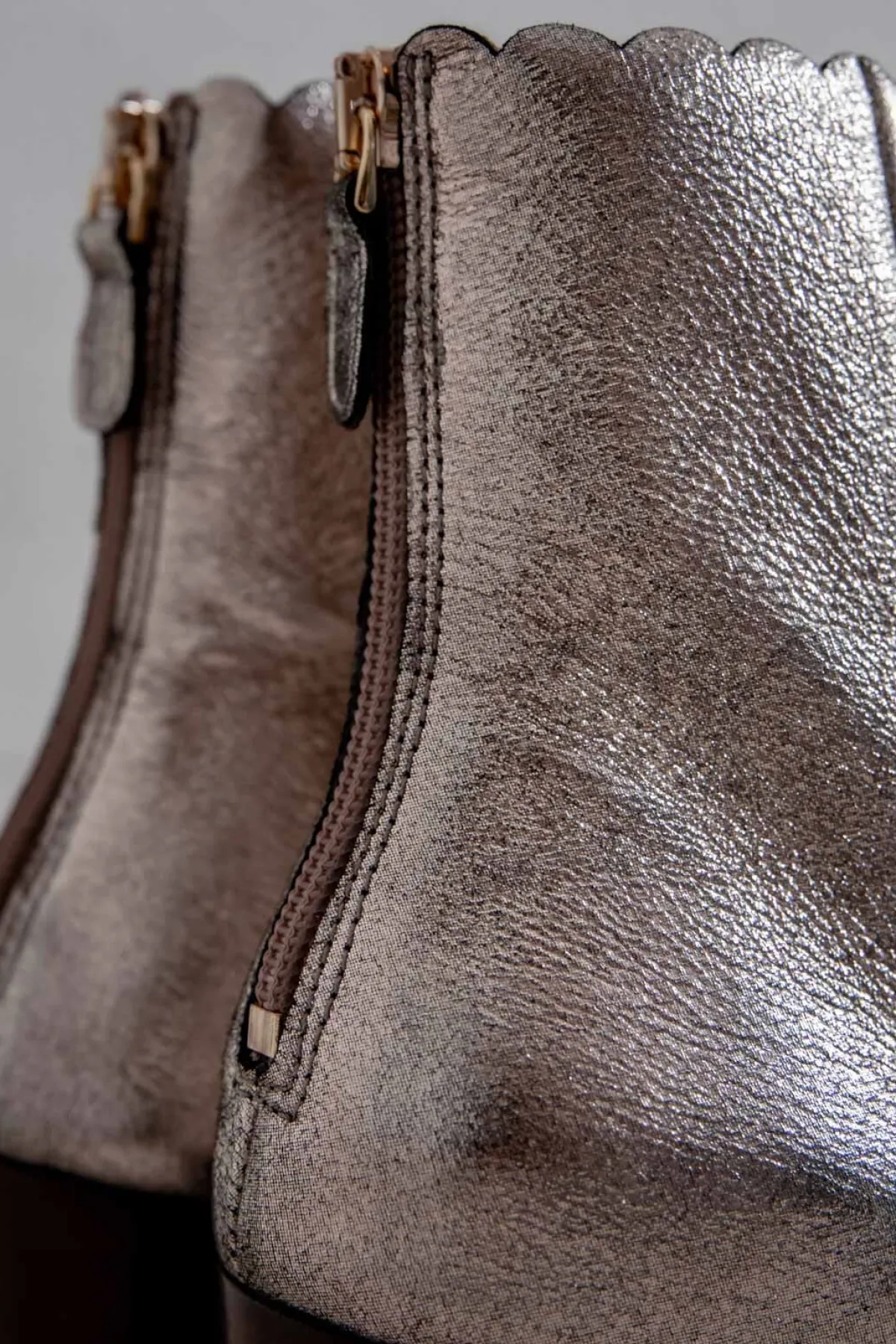 Braut Stiefelette aus Metallic-Leder - Giselle Gold>Maison Toufet Clearance