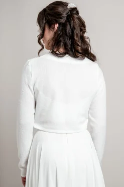 Braut Strickjacke mit tiefem Ausschnitt><noscript><img width=