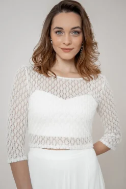 Braut Strick-Top mit Vintagemuster – Haldis>noni Outlet