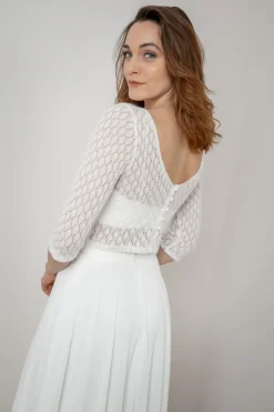 Braut Strick-Top mit Vintagemuster – Haldis>noni Outlet