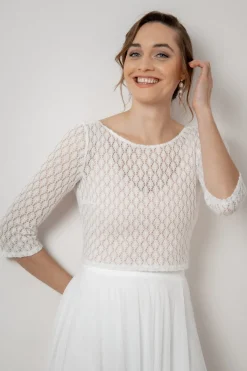 Braut Strick-Top mit Vintagemuster – Haldis><noscript><img width=