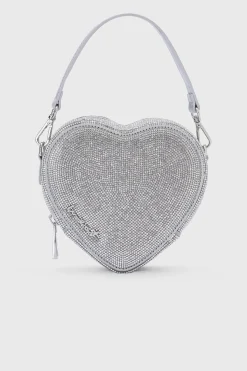 Braut Tasche in Herzform – Midi Heart Bag Crystal Silver |>Weat Hot