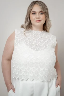 Braut Top aus Paillettenspitze – Eske Curvy>noni