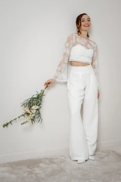 Braut Top mit Trompetenärmeln – Safi><noscript><img width=