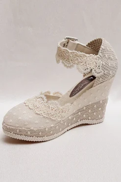 Braut Wedges mit Spitzenborten und Pünktchentüll - Lucy>BridalAmanecer Best