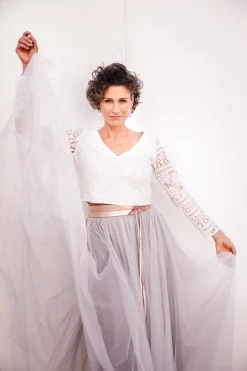 Brautgürtel Roségold, aus feinem Leder – Marielle><noscript><img width=