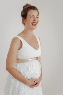 Brautgürtel Roségold, aus feinem Leder – Marielle><noscript><img width=