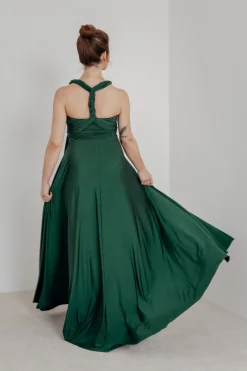 Brautjungfernkleid zum Wickeln – Ballgown Forest Green><noscript><img width=