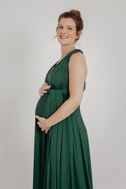 Brautjungfernkleid zum Wickeln – Ballgown Forest Green><noscript><img width=